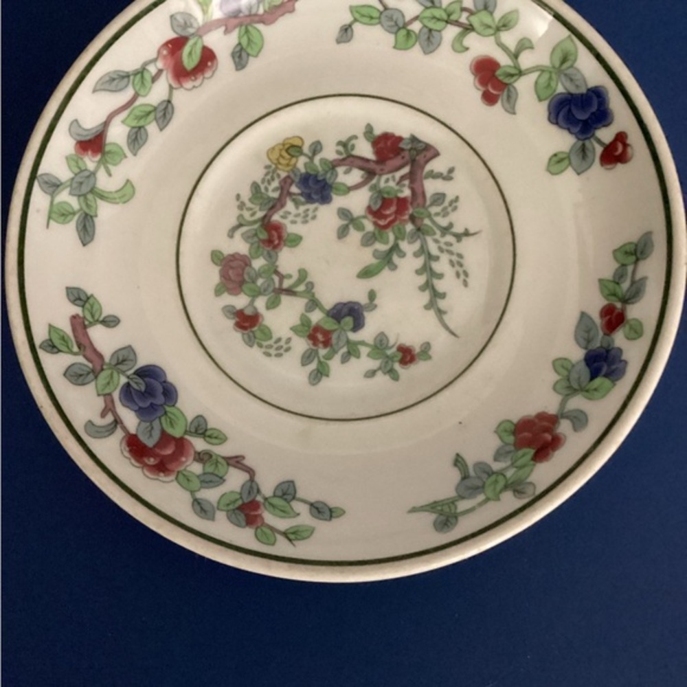 Vintage Buffalo China Mandalay Plate 1930s–1940s Floral Restaurant Ware Floral